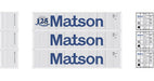 Athearn 27160 HO Scale 40' Low Cube Container Matson 3 Pack