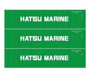 Athearn 27173 HO Scale 40' High Cube Container Hatsu Marine 3 Pack