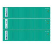 Athearn 27176 HO Scale 40' High Cube Container Dong Fang 3 Pack