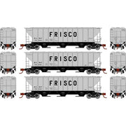Athearn 27409 N Scale PS 4427 Covered Hopper Frisco SLSF 3 Pack