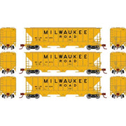 Athearn 27412 N Scale PS 4427 Covered Hopper Milwaukee Road MILW 3 Pack