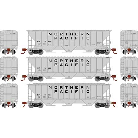 Athearn 27415 N Scale PS 4427 Covered Hopper Northern Pacific NP 3 Pack