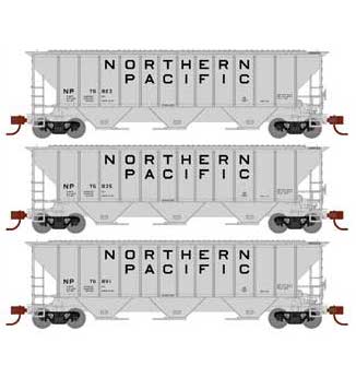 Athearn 27415 N Scale PS 4427 Covered Hopper Northern Pacific NP 3 Pack