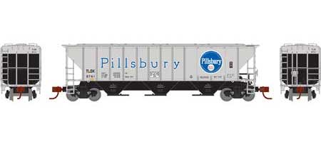 Athearn 27427 N Scale PS 4427 Covered Hopper Pillsbury TDLX 6741