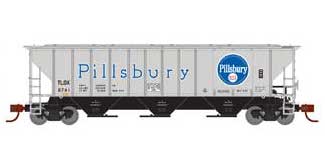 Athearn 27427 N Scale PS 4427 Covered Hopper Pillsbury TDLX 6741
