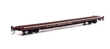 Athearn 27632 HO Scale 85' Flatcar Trailer Train Oxide TTX 474444