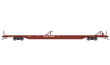 Athearn 27667 HO Scale RTR 85' TOFC Flatcar Rock Island RI 93220
