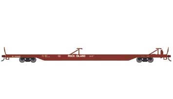 Athearn 27668 HO Scale RTR 85' TOFC Flatcar Rock Island RI 93245