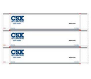 Athearn 27690 HO Scale 48' Container CSX Intermodal CSXU #1 3 Pack