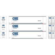 Athearn 27691 HO Scale 48' Container CSX Intermodal CSXU #2 3 Pack