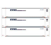 Athearn 27694 HO Scale 48' Container ITEL ITLU #1 3 Pack