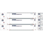 Athearn 27694 HO Scale 48' Container ITEL ITLU #1 3 Pack