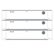 Athearn 27696 HO Scale 48' Container BNSF BNXU #1 3 Pack