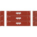 Athearn 28037 HO Scale 45' Container HMM/KOBC KOCU #2 3 Pack