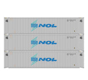 Athearn 28038 HO Scale 45' Container NOL NOLU #1 (Primed for Grime) 3 Pack