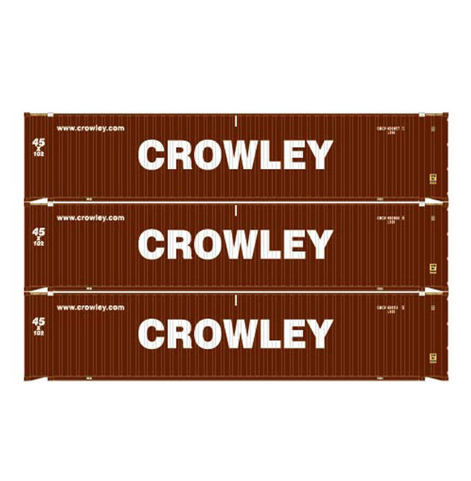 Athearn 28040 HO Scale 45' Container Crowley CMCU #1 3 Pack