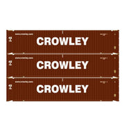 Athearn 28041 HO Scale 45' Container Crowley CMCU #2 3 Pack