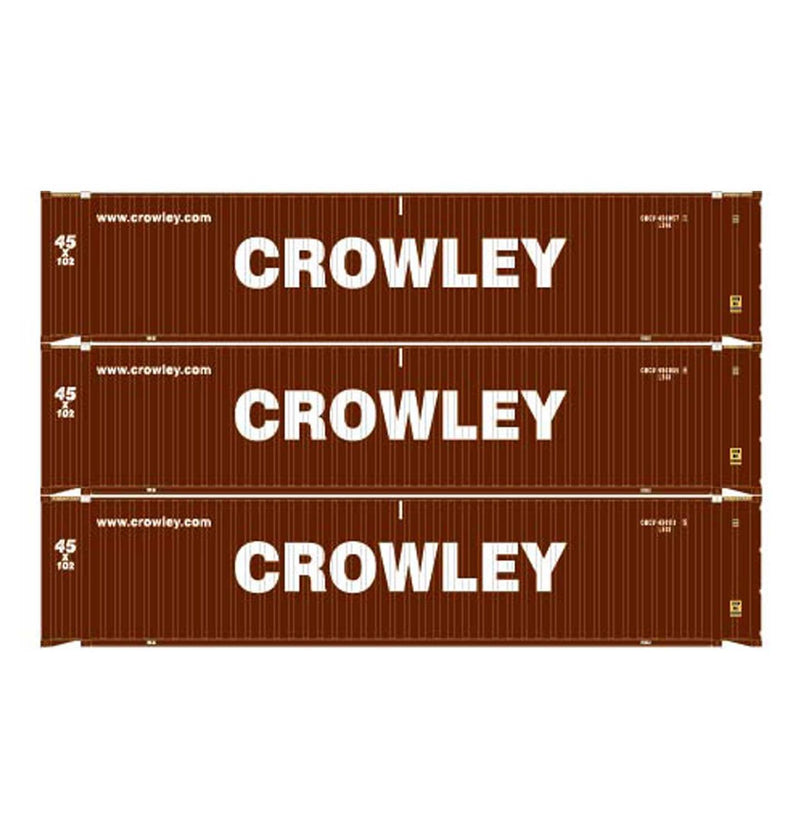 Athearn 28041 HO Scale 45' Container Crowley CMCU #2 3 Pack