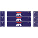 Athearn 28045 HO Scale 45' Container APL APHU #2 3 Pack
