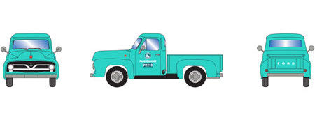 Athearn 28105 HO Scale 1955 Ford F-100 Pickup Truck Green Park Ranger