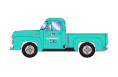 Athearn 28105 HO Scale 1955 Ford F-100 Pickup Truck Green Park Ranger