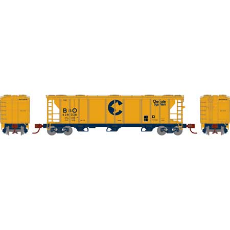 Athearn 28348 N Scale PS-2 2893 Covered Hopper Chessie System C&O 628038