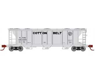 Athearn 28361 N Scale PS-2 2893 Covered Hopper Cotton Belt SSW 76079