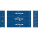 Athearn 28371 HO Scale 40' High Cube Container CMA-CGM ECMU 3 Pack