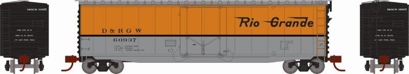 Athearn 2838 N Scale 50' PS-1 Plug Door Boxcar Rio Grande D&RGW 60937