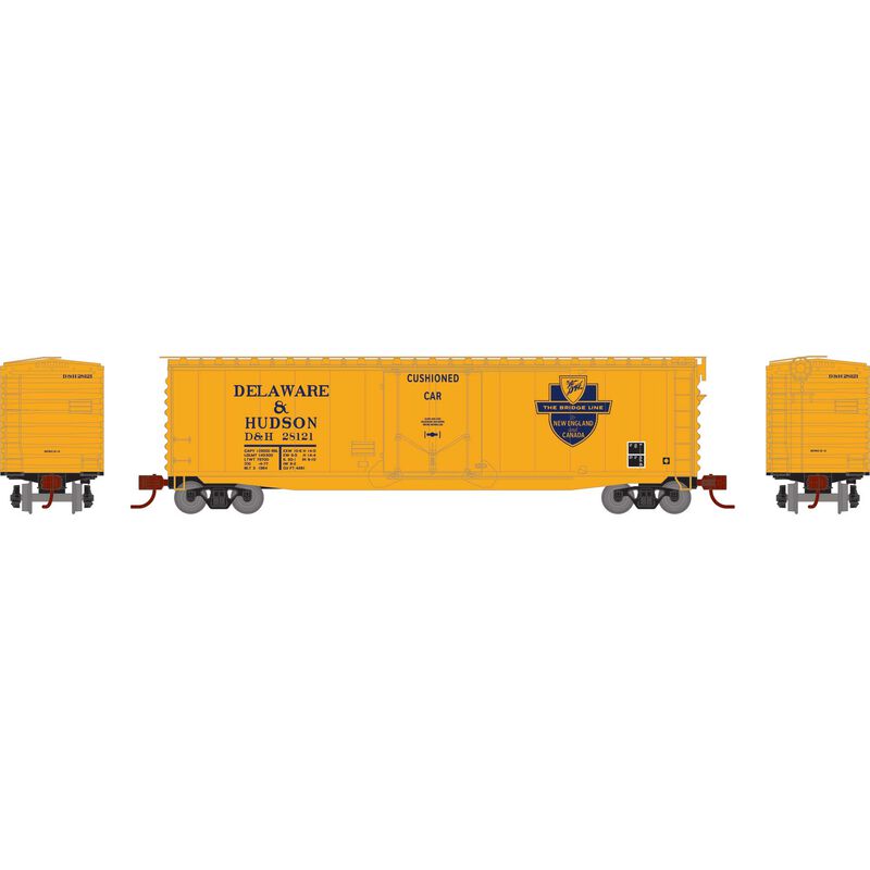 Athearn 2846 N Scale 50' PS-1 Plug Door Boxcar Delaware & Hudson D&H 28121