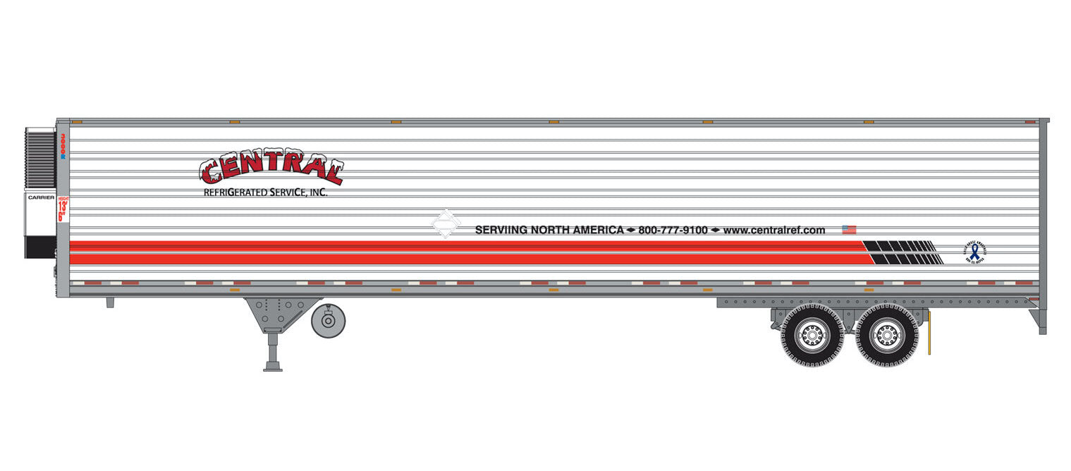 Athearn 28469 HO Scale 53' Reefer Trailer Central #3