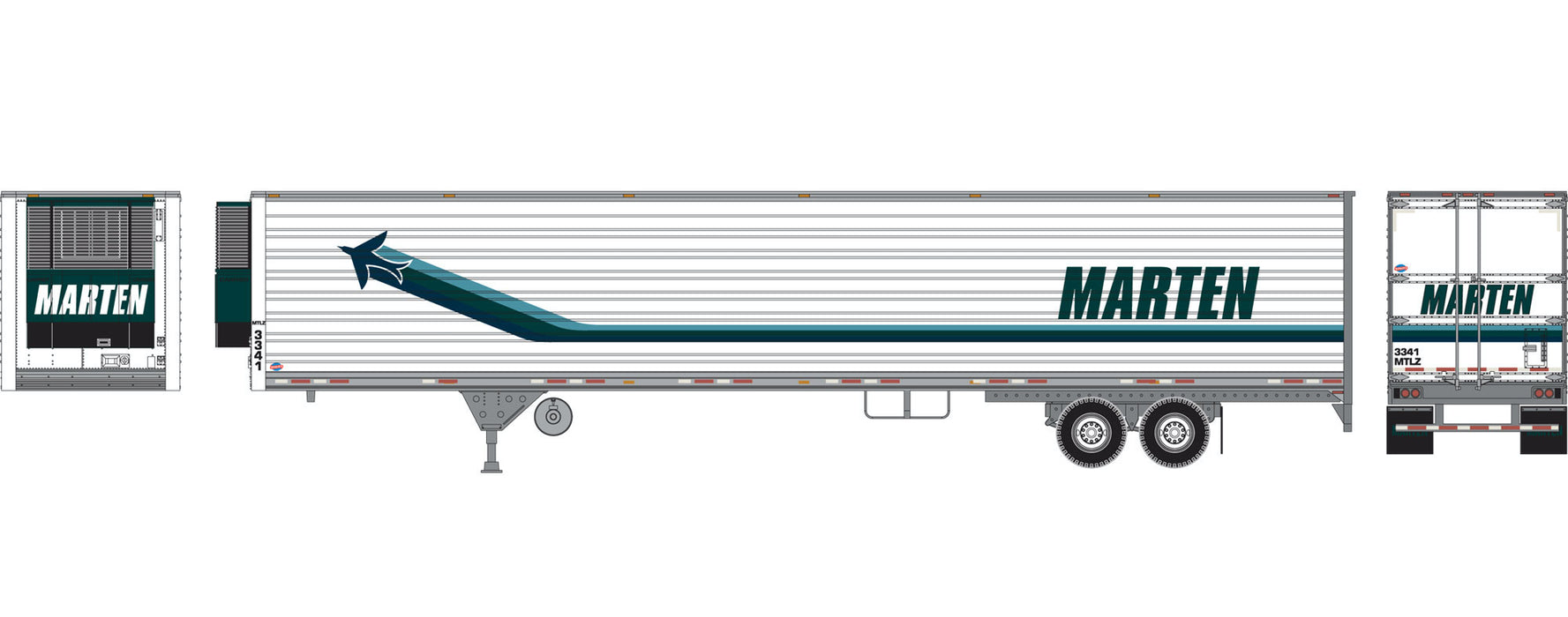Athearn 28474 HO Scale 53' Reefer Trailer Marten #2