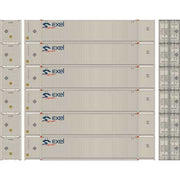 Athearn 28526 HO Scale 53' CIMC Intermodal Container Exel EXLU 6 Pack #2