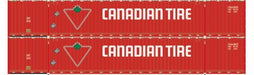 Athearn 28532 HO Scale 60' Intermodal (Don Fang) Container Canadian Tire CDAU 2 Pack #2