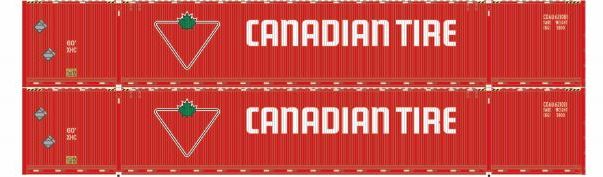Athearn 28535 HO Scale 60' Intermodal (Singamas) Container Canadian Tire CDAU 2 Pack #1