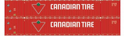 Athearn 28535 HO Scale 60' Intermodal (Singamas) Container Canadian Tire CDAU 2 Pack #1