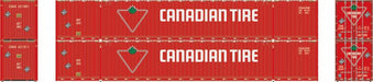 Athearn 28535 HO Scale 60' Intermodal (Singamas) Container Canadian Tire CDAU 2 Pack #1