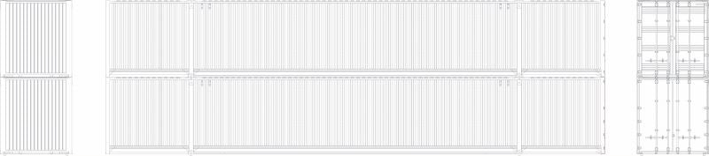 Athearn 28538 HO Scale 60' Intermodal Container Undecorated Kit 2 Pack