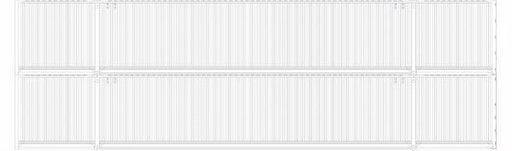 Athearn 28538 HO Scale 60' Intermodal Container Undecorated Kit 2 Pack