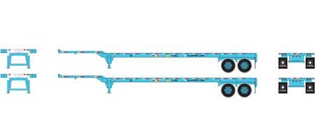 Athearn 28837 HO Scale 45' Container Chassis Maersk 2 Pack