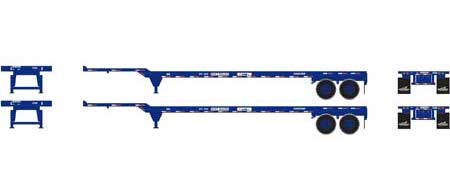Athearn 28838 HO Scale 45' Container Chassis NYK 2 Pack