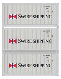 Athearn 28853 HO Scale 20' Intermodal Reefer Container 3-Pack Swire Shipping