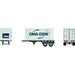 Athearn 28889 HO Scale 20' Intermodal Chassis with CMA/CGM Reefer Container