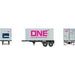 Athearn 28891 HO Scale 20' Intermodal Chassis with Ocean Network Express ONE Reefer Container