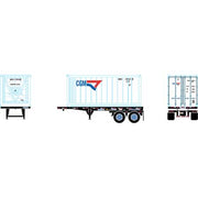 Athearn 28892 HO Scale 20' Intermodal Chassis with CGM Reefer Container