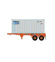 Athearn 28893 HO Scale 20' Intermodal Chassis with Beacon Reefer Container