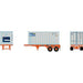 Athearn 28893 HO Scale 20' Intermodal Chassis with Beacon Reefer Container