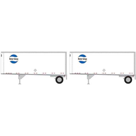 Athearn 29042 HO Scale 28' Trailers with Dolly Motor Cargo