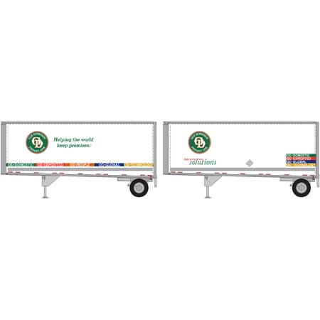 Athearn 29045 HO Scale 28' Trailers with Dolly Old Dominion