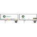Athearn 29045 HO Scale 28' Trailers with Dolly Old Dominion